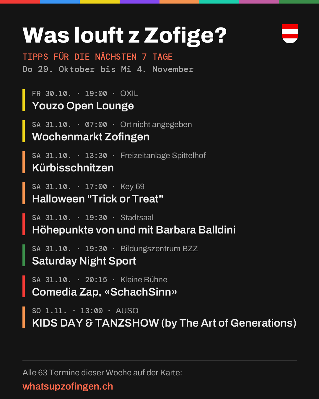 Wochenbild für einen Instagram-Beitrag